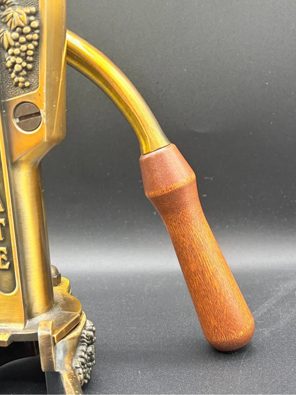Vintage 1980's Rogar Estate Bronze-Finish Table Clamp Wine Bottle Opener